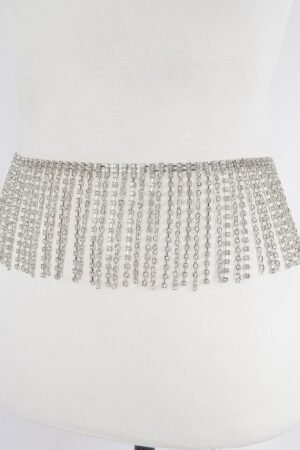 Rhinestone Curtain Belt