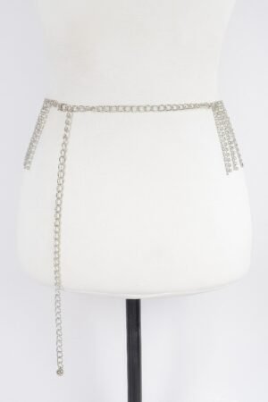 Rhinestone Curtain Belt