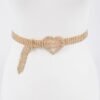 Heart Shape Buckle Rhinestone Belt