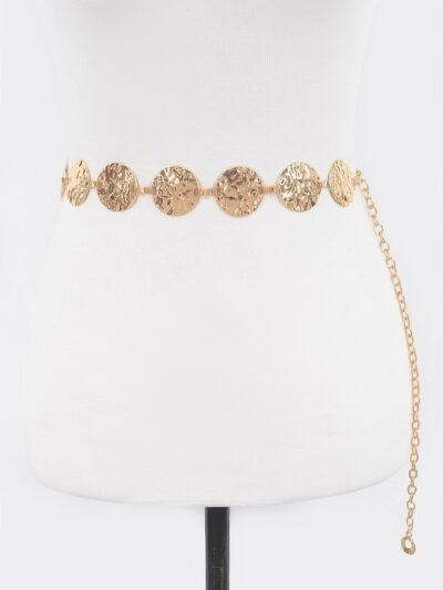 Hammered Metal Chain Belt