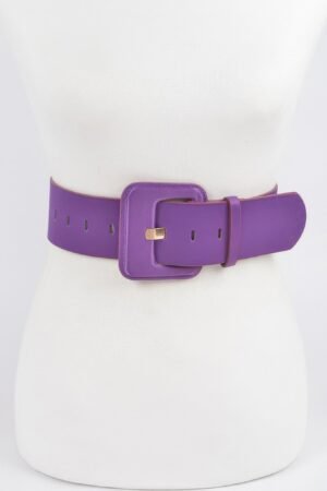 Micro Suede Wide Buckle Belt