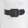 Faux Leather Wide Waist Belt