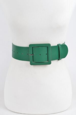 Faux Leather Wide Waist Belt