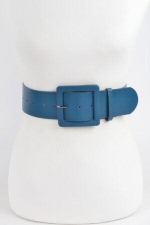 Faux Leather Wide Waist Belt