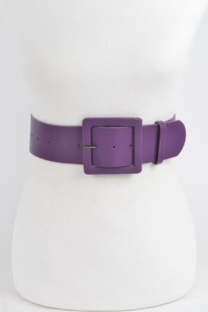 Faux Leather Wide Waist Belt