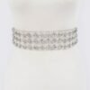 Multi Large Stone Clear Waist Belt