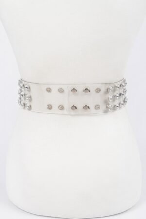 Multi Large Stone Clear Waist Belt Multi Large Stone Clear Waist Belt