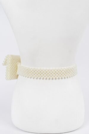 Handmade Faux Pearl Belt Bag