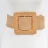 Oversized Bamboo Buckle Waist Elastic Belt