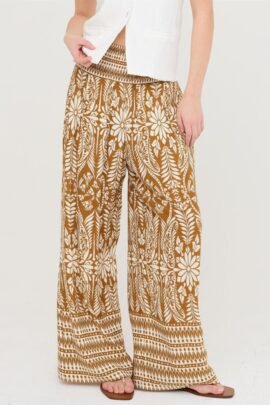 Smocked Waist Floral Pants Smocked Waist Floral Pants - Image 7