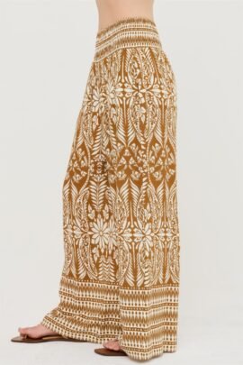 Smocked Waist Floral Pants Smocked Waist Floral Pants - Image 10