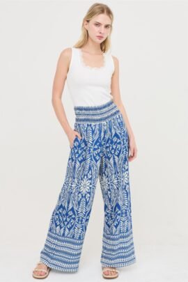 Smocked Waist Floral Pants Smocked Waist Floral Pants - Image 2