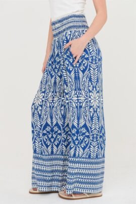 Smocked Waist Floral Pants Smocked Waist Floral Pants - Image 3