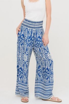 Smocked Waist Floral Pants Smocked Waist Floral Pants - Image 5