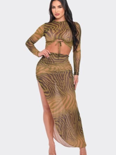 Top And Long Skirt Set