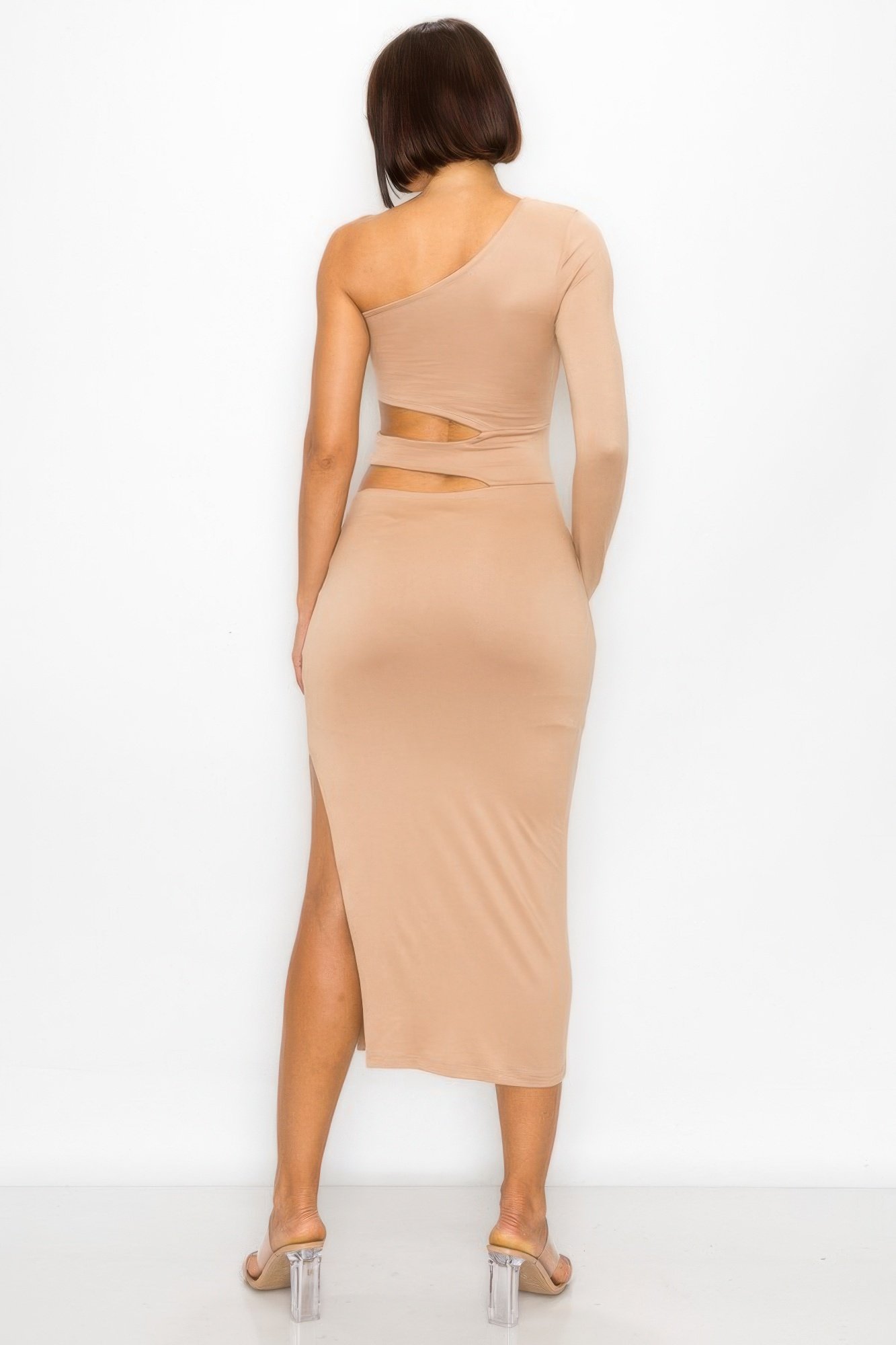One Shoulder Maxi Dress With Waist Cut Out One Shoulder Maxi Dress With Waist Cut Out - Image 5