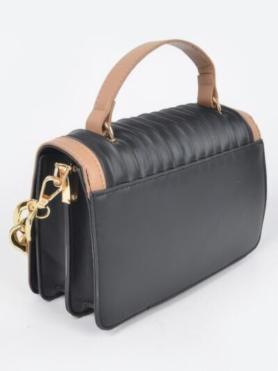 Pleated Faux Leather Color Chain Bag Pleated Faux Leather Color Chain Bag