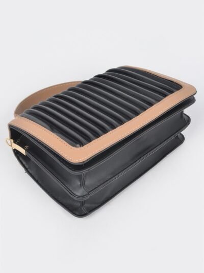 Pleated Faux Leather Color Chain Bag Pleated Faux Leather Color Chain Bag