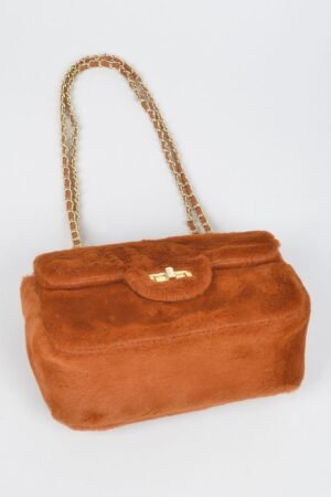 Faux Wool Flap Shoulder Bag Faux Wool Flap Shoulder Bag