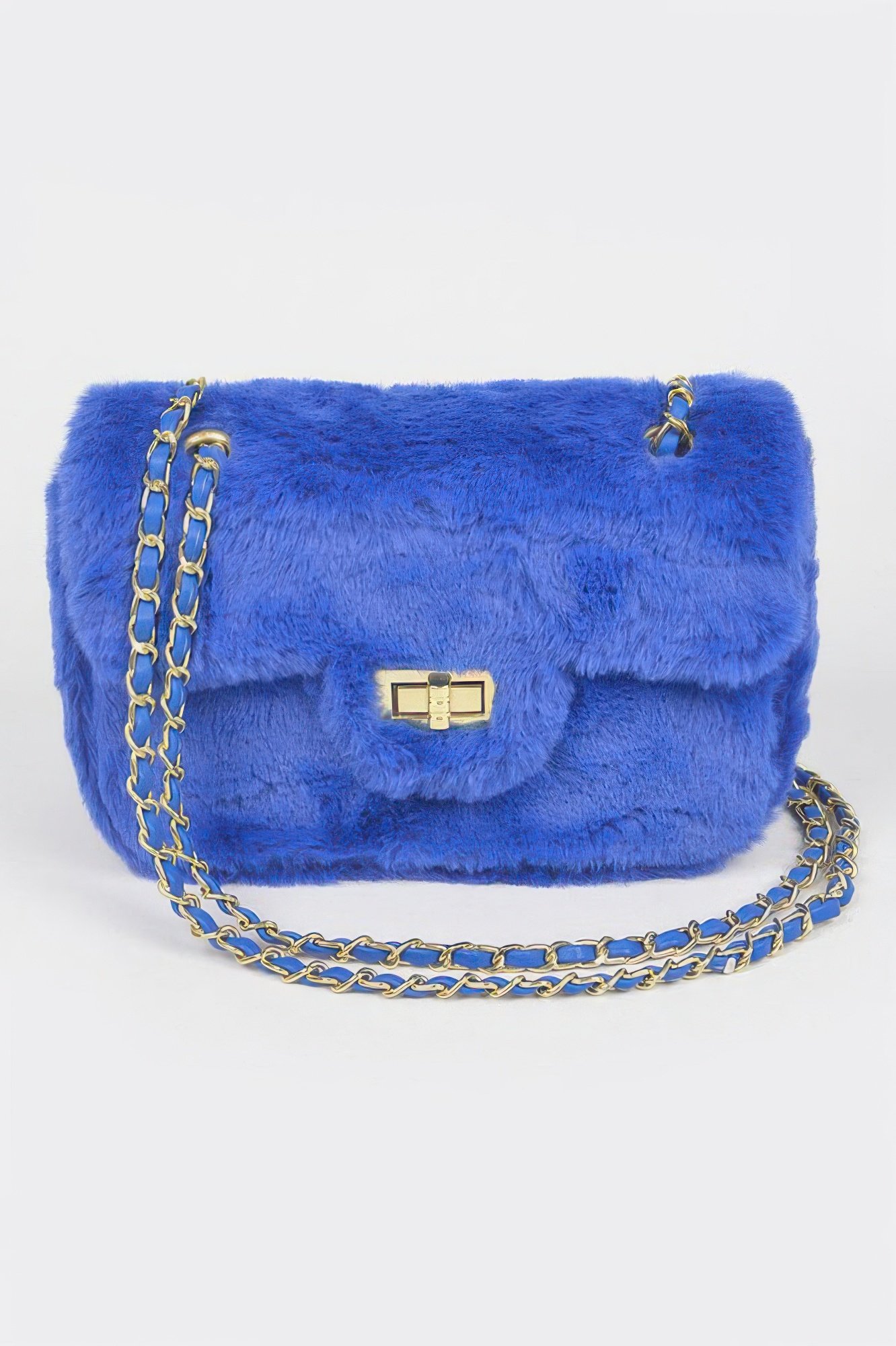 Faux Wool Flap Shoulder Bag Faux Wool Flap Shoulder Bag - Image 7
