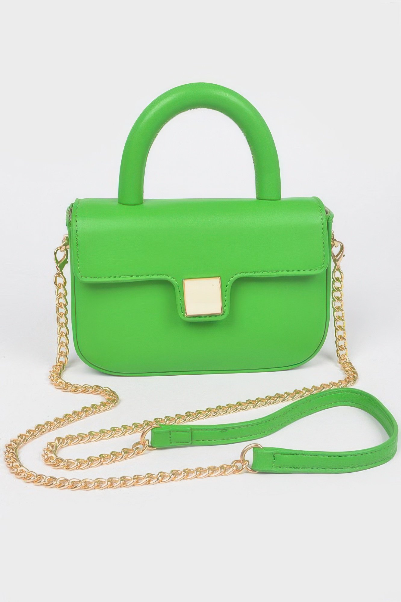 Faux Leather Top Handle Flap Crossbody Bag Faux Leather Top Handle Flap Crossbody Bag - Image 2