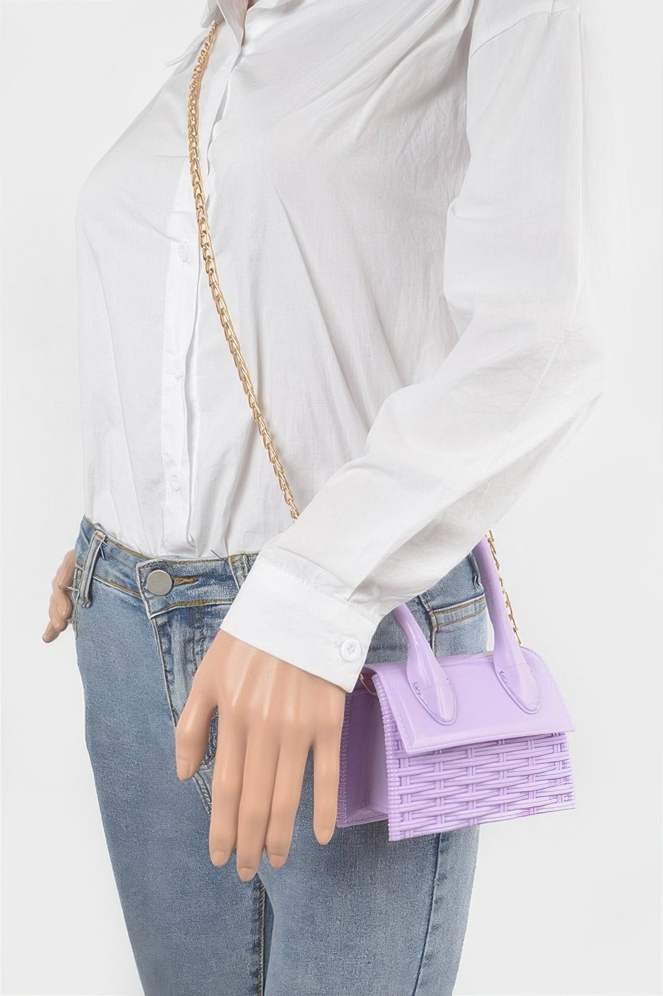 Weaved Top Handle Clutch Weaved Top Handle Clutch - Image 3