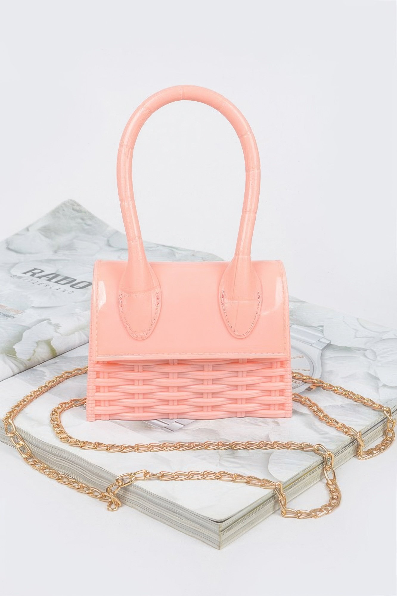 Weaved Top Handle Clutch Weaved Top Handle Clutch - Image 8