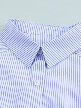 Striped Button Down Smocked Cuff Shirt - Image 8