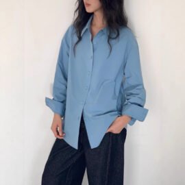 Oversized Cotton Button Down Shirt - Image 2