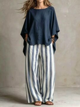 Full Size Solid Color Top and Pants Set Plus Size 14b9731a46e1482cb06922c796be7039-Max-Origin