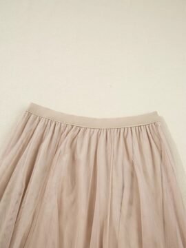 Tulle Mesh Overlay Flared Midi Skirt 186377ae0ec6453185e670f43f26b383-Max-Origin