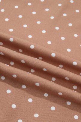 Brown Polka Dot Lace Hem Elegant Long Shift Skirt - Image 23