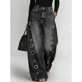 Loose High-waisted Wide-leg jeans - Image 7