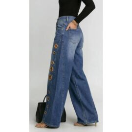 Loose High-waisted Wide-leg jeans - Image 4
