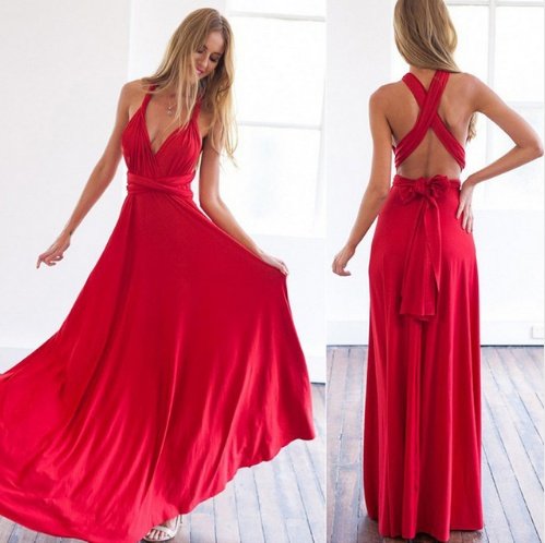 Women's Sexy Long Party Dress Club Floor-Length Summer Backless Bandage Maxi Dress Multiway Bridesmaids Boho Women Dress Vestidos Women's Sexy Long Party Dress Club Floor-Length Summer Backless Bandage Maxi Dress Multiway Bridesmaids Boho Women Dress Vestidos - Image 9