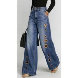 Loose High-waisted Wide-leg jeans - Image 3