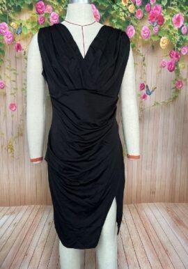Summer V-neck Sleeveless Split Dress Fashion Slim High Waist Party Club Clothing For Women Summer V-neck Sleeveless Split Dress Fashion Slim High Waist Party Club Clothing For Women - Image 4