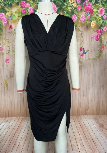 Summer V-neck Sleeveless Split Dress Fashion Slim High Waist Party Club Clothing For Women Summer V-neck Sleeveless Split Dress Fashion Slim High Waist Party Club Clothing For Women - Image 4