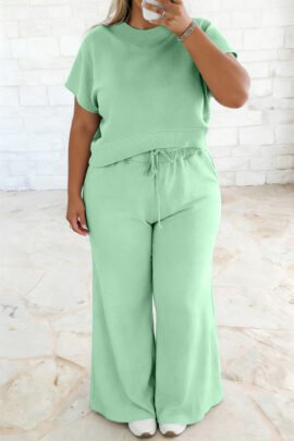 Short Sleeve Top and Drawstring Pants Set | Modest Loungewear