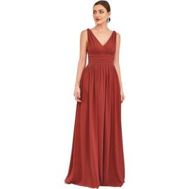 Evening Gown Plus And Extra Size Deep V-neck Dress - Image 4