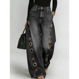 Loose High-waisted Wide-leg jeans - Image 5
