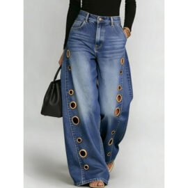 Loose High-waisted Wide-leg jeans