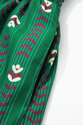 Green Floral Print V Neck Long Sleeve Shift Plus Size Dress Green Floral Print V Neck Long Sleeve Shift Plus Size Dress - Image 8