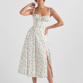 Floral Cottagecore Midi Dress - Image 5