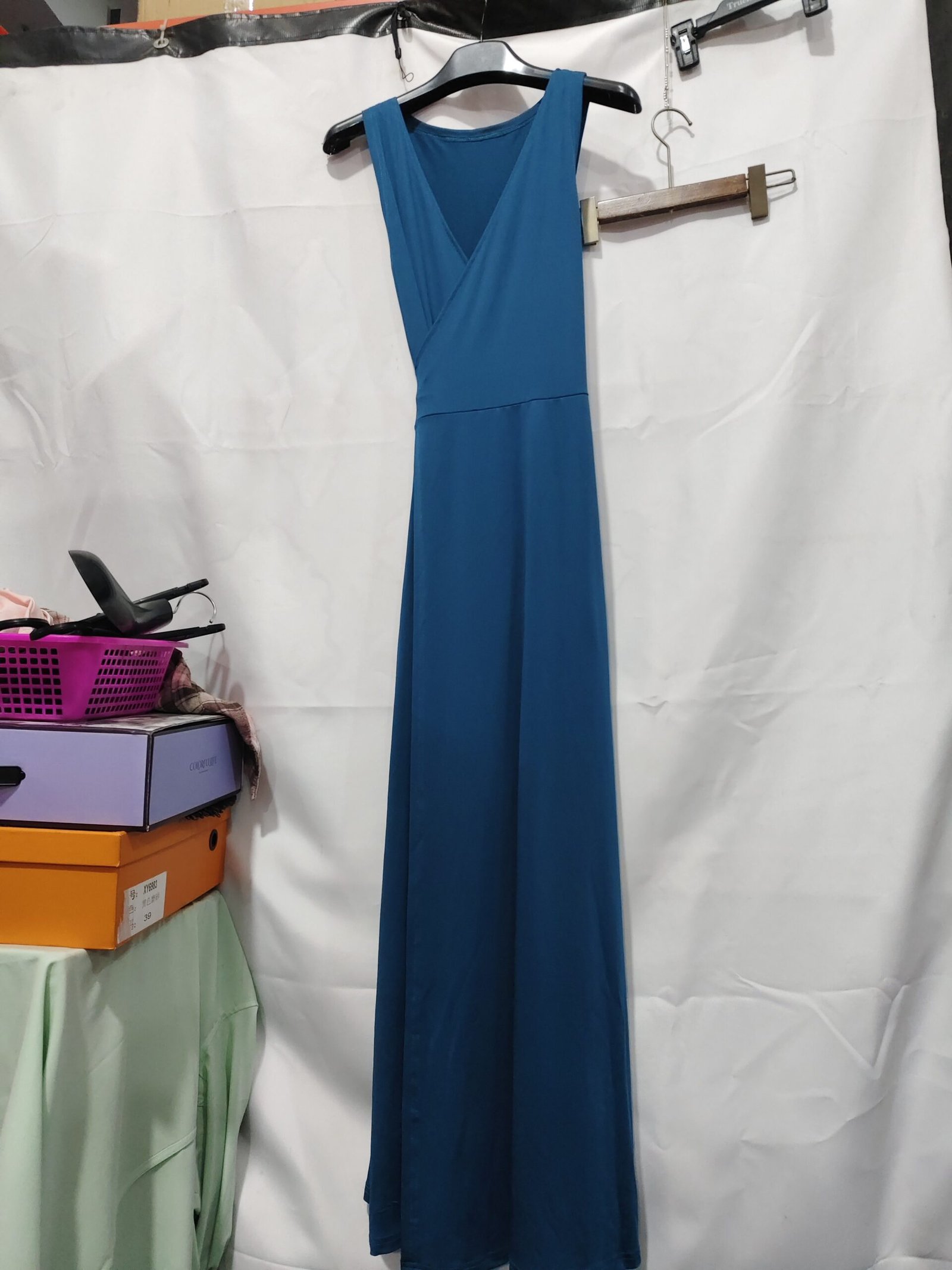 V-neck Sleeveless Dress With Belt Summer Fashion Party Club Evening Maxi Dresses For Women Clothing V-neck Sleeveless Dress With Belt Summer Fashion Party Club Evening Maxi Dresses For Women Clothing - Image 5