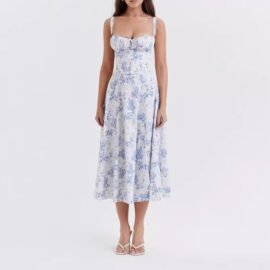 Floral Cottagecore Midi Dress - Image 3