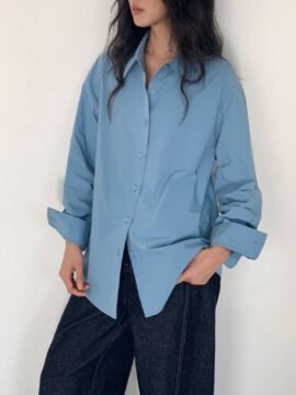 Oversized Cotton Button Down Shirt - Image 6