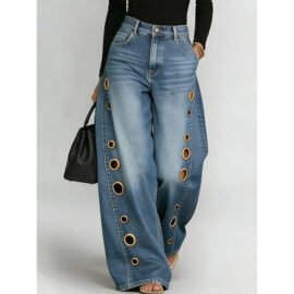 Loose High-waisted Wide-leg jeans - Image 6