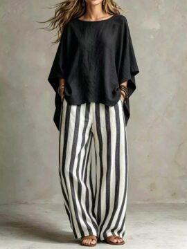 Full Size Solid Color Top and Pants Set Plus Size aa49aecf43d340528cf751d795dca684-Max-Origin