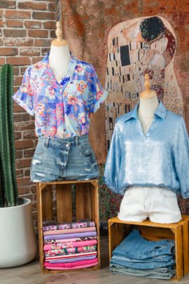 Purple Vacation Floral Print V Neck Short Sleeve Blouse - Image 8